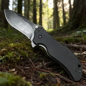 0350 Folding Knife Bearing Auxiliary Flippers 8cr13mov Blade 420 Steel G10 Handle Outdoor EDC Survival Camping Hiking Tools
