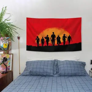 Game Parties Tapestry Red Dead 2 Merch Poster Redemption Pop Art Home Decoration 60x40in Banner for College Dorm Room Decor,Outdoor,Gift