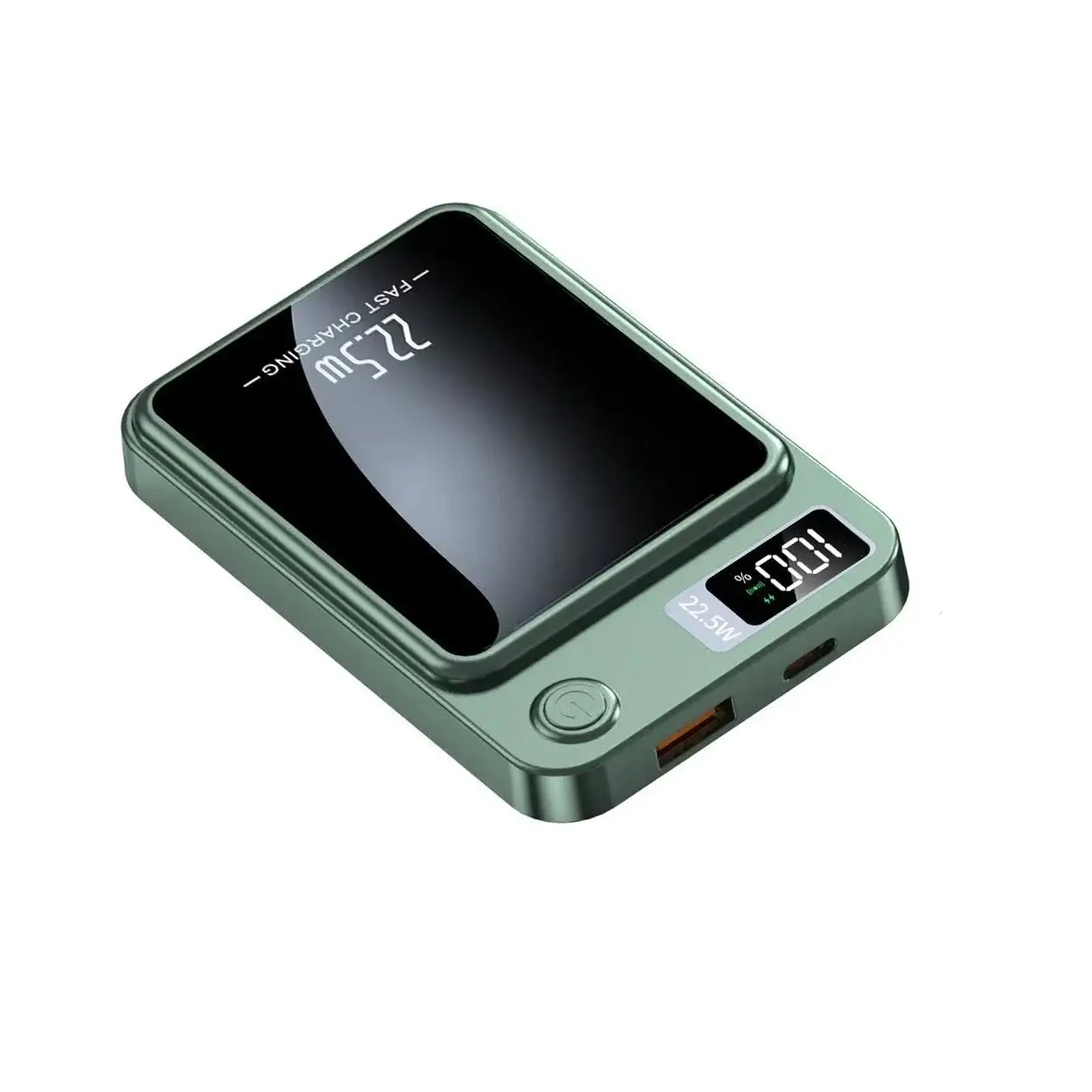 Wireless QC3.0 Power Bank, 5000mAh/10000mAh Power Bank with USB & Type-C & Wireless Charging, Magnetic Compact Portable Charger, 22.5W Magnetic Fast C