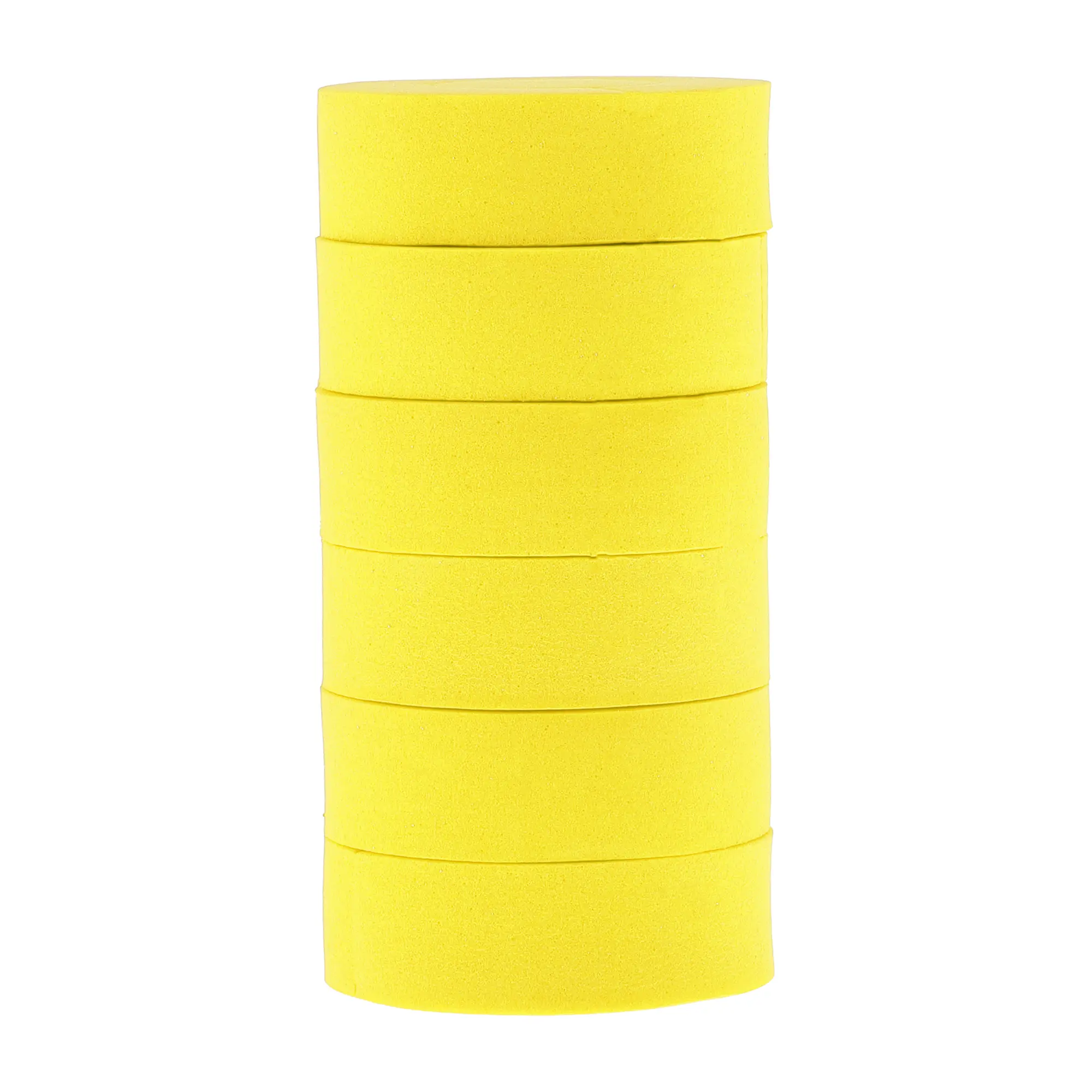 VOCOSTE Big Circle Wave Hair Rollers for Women 0.94"x2.72" Yellow 6pcs
