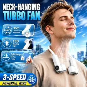 [SummerVibes]Rolosar 2026 New Handheld and Neck-Hanging Portable Fan, Wearable Personal Fan with 5 Speeds, Rechargeable Foldable Cooling Fan, 360° Adjustable Lightweight Fan for Travel, Home, Office, Outdoor outdoorfun