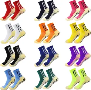 6/12 Pair Soccer Grip Socks -Youth football sock drip,Breathable Cushioned Colorful Sports Socks for Men&Women (Non-Slip)Perfect for Outdoor Sports, Training, Running, Traveling socks