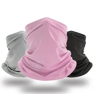Buy One Get One Free. 2025 New Ice Silk Breathable Outdoor Solid Color and Camouflage Color Cycling Headscarf Multifunctional Neck Warmer Sun Protection Face Mask Beach Sun Protection gaiter cooling