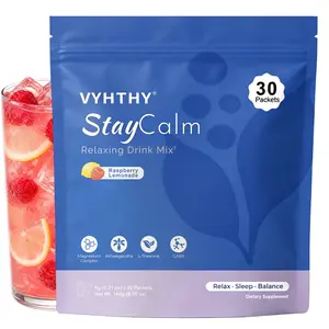 VYHTHY Magnesium Complex Sparking Drink Mix - 8 Essential Magnesium Supplement Ashwagandha Saffron Vitamin D3 GABA