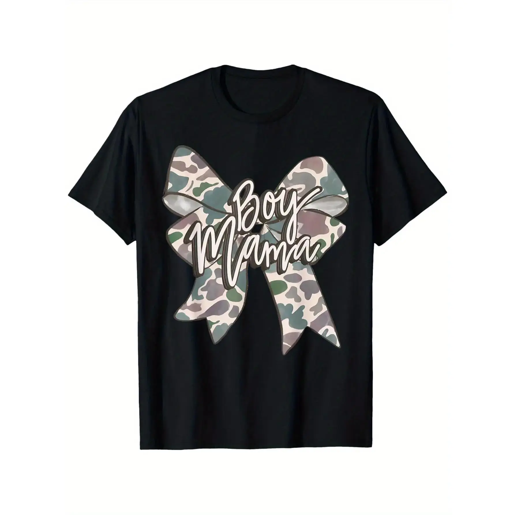 Mama Coquette Bow Mommy Happy Mother's Day Best Mom Ever T-Shirt St. Patrick's Day Easter Mother's Day Gift Top Black
