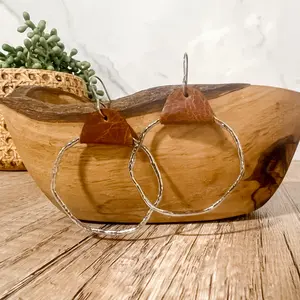 Carla Hammered Silver Statement Hoops