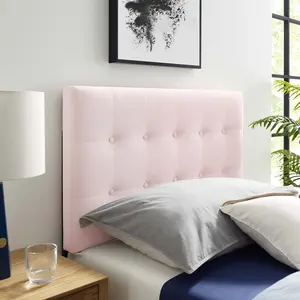 Modway Emily Twin Biscuit Tufted Performance Velvet Headboard in Pink