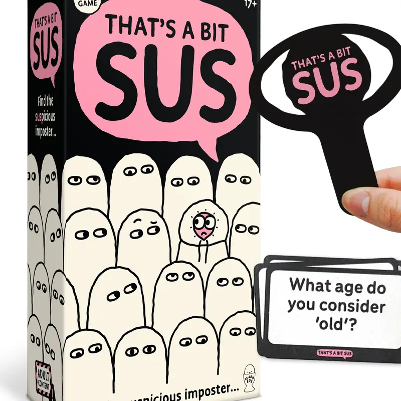 Lucky Egg That’s A Bit Sus – Imposter Party Card Game for Adults - Bluffing & Deduction Game with Secret Questions - Hilarious Game Night Game for 3–6 Players (Ages 17+)