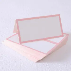 Blank Table Card, Foldable Table Name Card, Table Number Card, Party Decoration Supplies for Wedding & Birthday & Festival