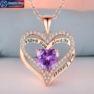 Women's Infinity Heart Zodiac Necklace, 12-Sign Crystal Astrology Pendant, Elegant Love Symbol Dainty Jewelry, Gift for Girlfriend on Birthday, Anniversary