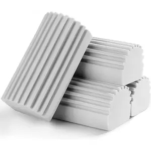 4-Pack Damp Clean Duster Sponge Gray Cleaning Brush for Blinds Glass Baseboards Vents Railings Mirrors Window Track Grooves and Faucets