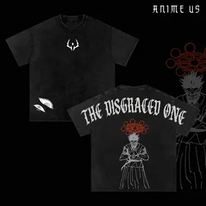Sukuna “The Disgraced One” Vintage Washed Oversize T-Shirt, Jujutsu Kaisen Anime Graphic Heavy Cotton Tee, Ryomen Sukuna Curse King Manga Streetwear Unisex Top, Gift for JJK Fans