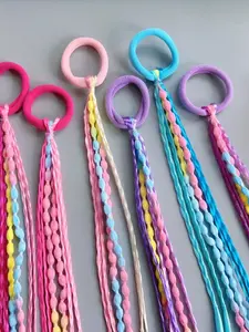 Girls' Hair Accessories Set, Multicolor Twisted Braids Elastic Bands, Sweet Cool Boxing Braid Headbands, High Ponytail Bow Knot Hair Ties