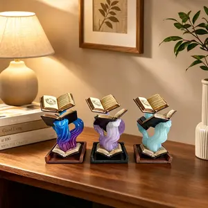 Lightweight Resin Magic Dice Tower & Book Ornament Figurine - Home Decor Statue Craft for Home Supplies