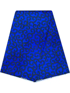African Print Fabric Ankara Material, 6 Yards Kent Wax Cloth, Ideal for Crafting and Fashion Projects, Vibrant Patterns for Unique Designs, Bohemian Geometric Pattern