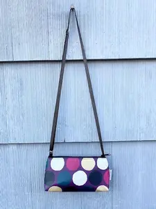 Mini Purse in Purple Gold Dots