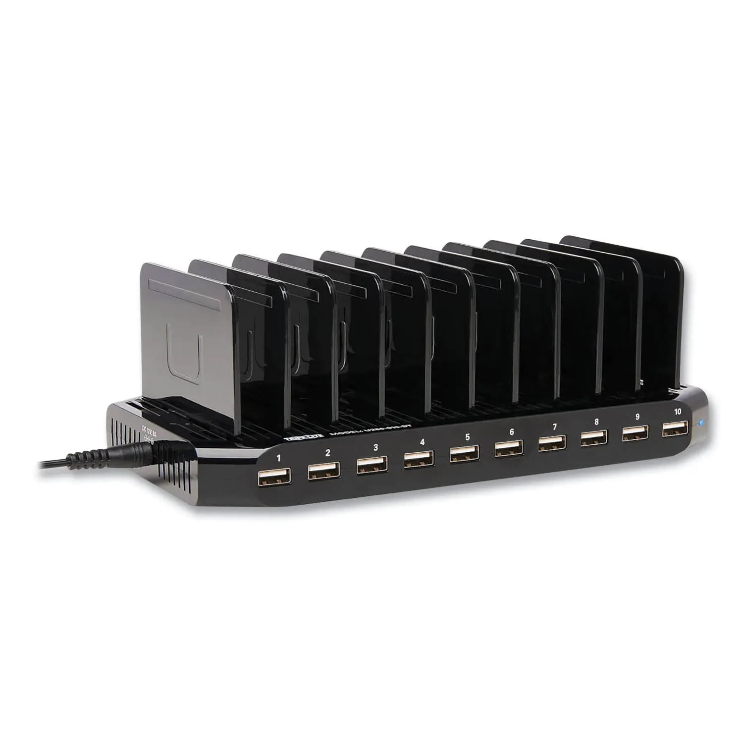 Tripp Lite 10-USB Port Charging Station with Built-In Storage Slots, Fast Charging for Phones & Smart Wearables, Usb Ports