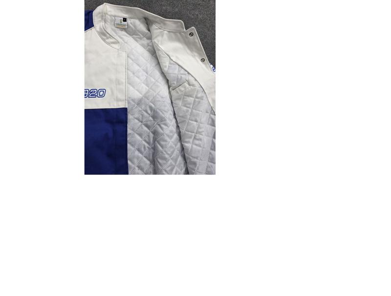 Zeta Phi Beta Flame Race Jacket - Women's Royal Blue & White Varsity Bomber with Embroidered Logo & Flame Graphics