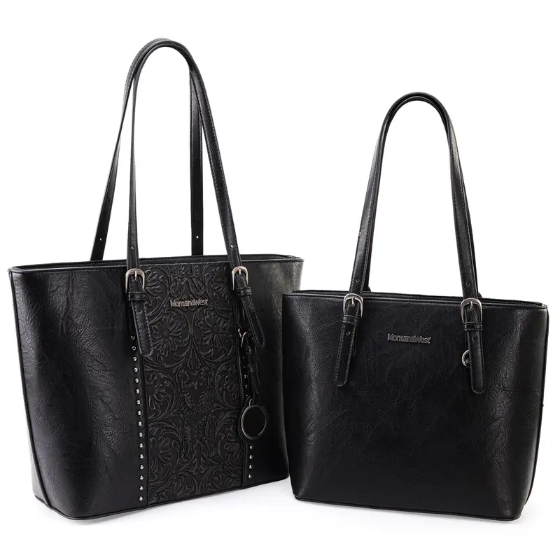 Montana West Tote Bag for Women Large Purse and Handbags Set Embossed Collection Purse 2Pcs Set Montana West Tote Bag for Women Large Purse and Handbags Set Embossed Collection Purse 2Pcs Set