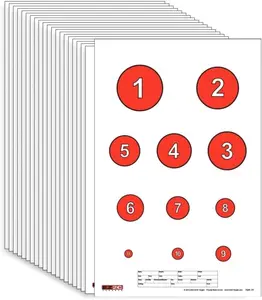 EZ2C Targets# 20/RD7: Reducing Circles Paper Shooting Targets 11"x17" USA Made