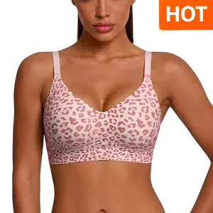 Jelly Wireless Women Comfortable Push Up Bras Wireless Seamless Full Coverage Bra Buttery Soft Everyday Tshirt Bra