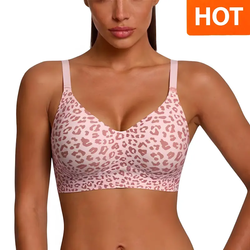 Jelly Wireless Women Comfortable Push Up Bras Wireless Seamless Full Coverage Bra Buttery Soft Everyday Tshirt Bra