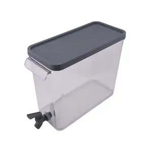 Acrylic Slim Fridge Dispenser 2 Gallon Gray with Smooth Glossy Finish, BPA Free, Ideal for Indoor & Outdoor Use, Dishwasher Safe - Drinkware, Jugs