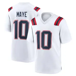 Drake Maye New England Patriots Player Game Jersey - White
