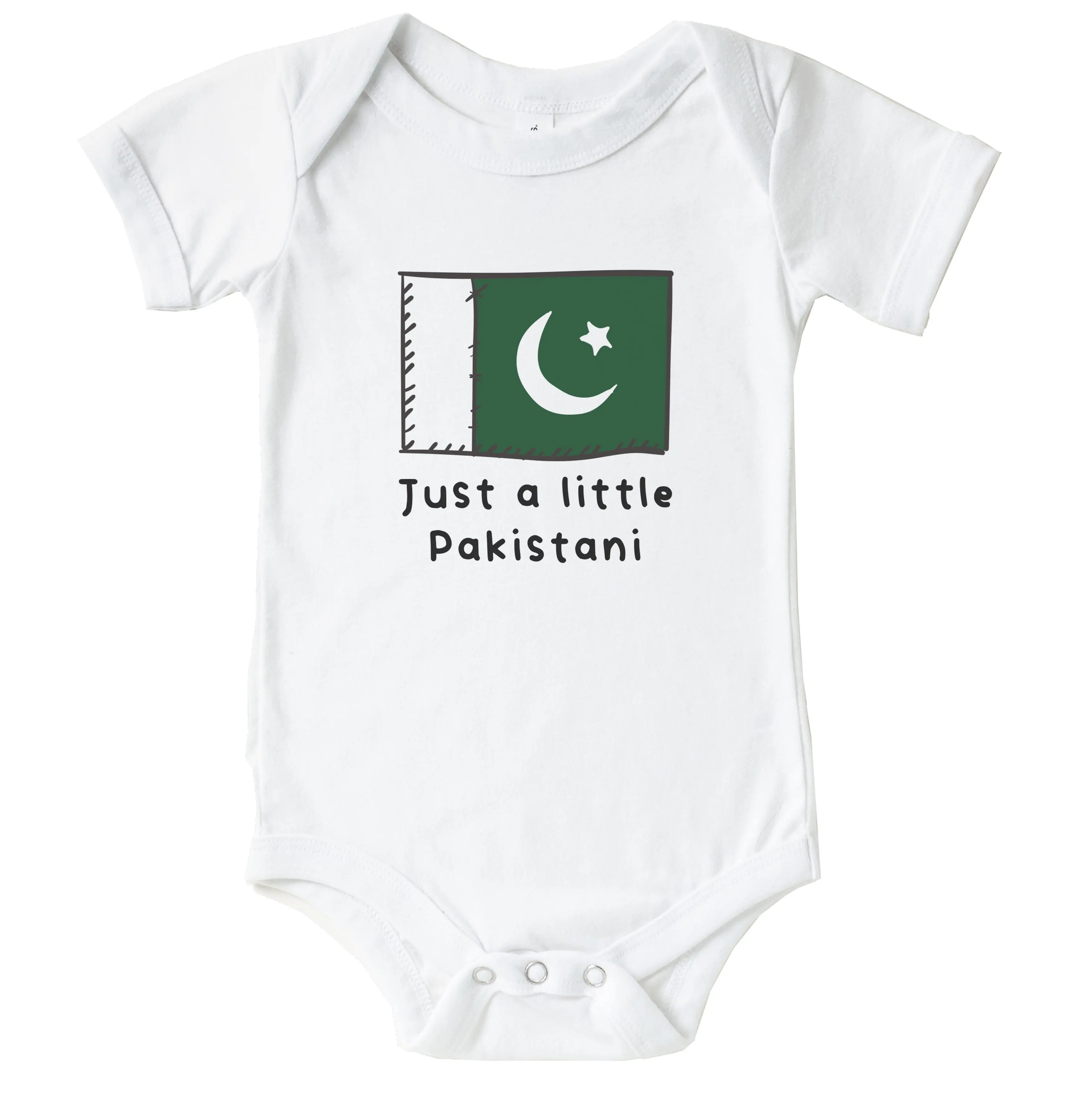 Just A Little Pakistani Funny Cute Pakistan Flag One Piece Baby Bodysuit