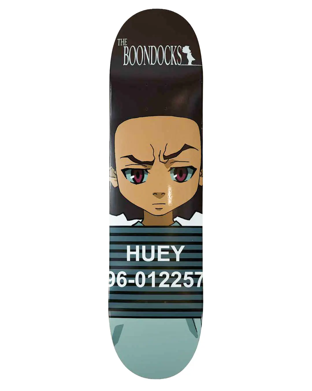 The Boondocks Huey Mugshot Skateboard Deck The Boondocks Huey Mugshot Skateboard Deck