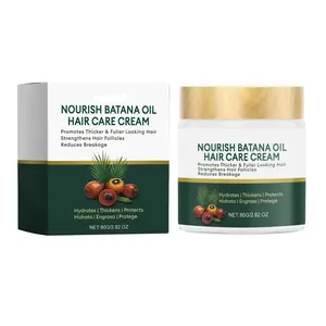 Nourish Batana Oil Hair Cream for Thicker & Fuller Hair, Strengthening Scalp Treatment for Growth & Repair, Reduces Breakage,  Haircare, 80G/2.82 OZ