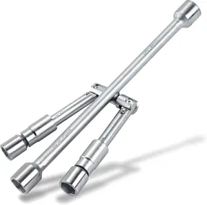 14 Inch Universal Folding Lug Wrench 4 Way Tire Iron Wrench