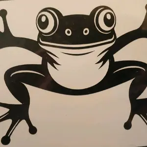 Tree Frog Vinyl Decal - Black Design with Simple Features, Ideal for Home Decor and Decoration