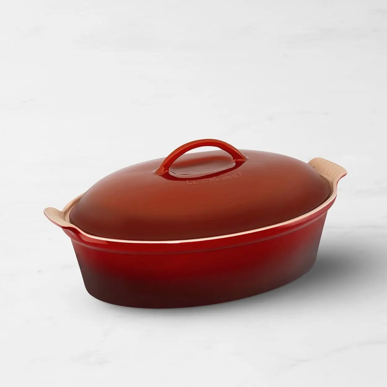 Le Creuset Heritage Stoneware Oval Covered Casserole, 4-Qt.