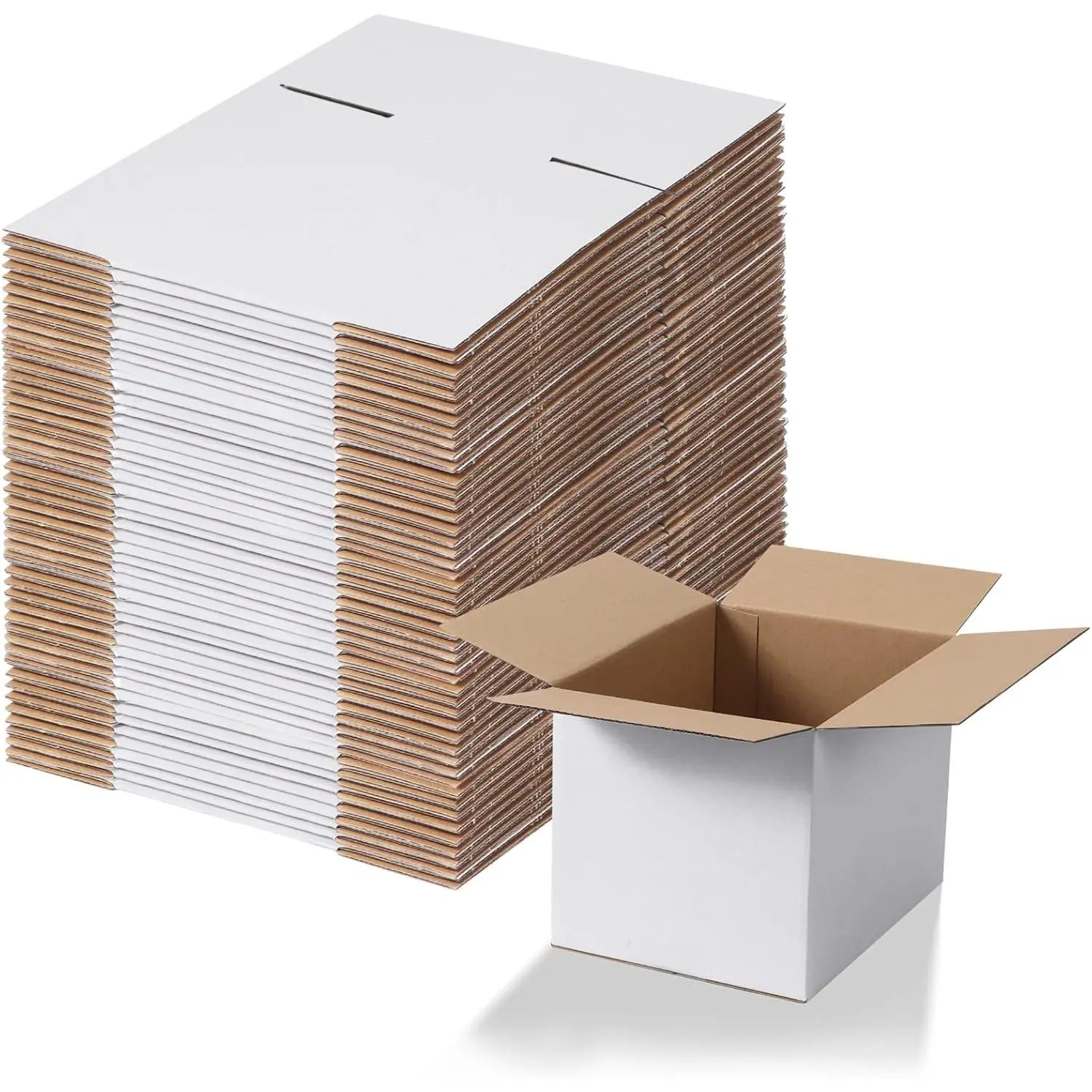 Shipping Boxes 40-Pack, 8x6x6 White Corrugated Cardboard Boxes for Mailing, Packing Gifts, Small Business Home & Festive Supplies