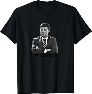 Zelensky Image Ukraine President Flag Graphic Guevera Che T-Shirt Classic Cotton