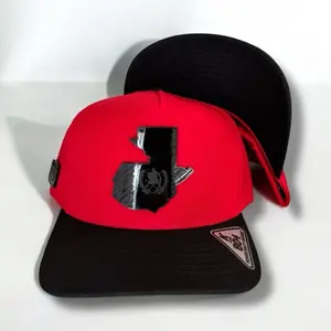 Guatemala Hats Red Black Snapback for Men with Adjustable Fit Logo Design Casual Baseball Cap Style