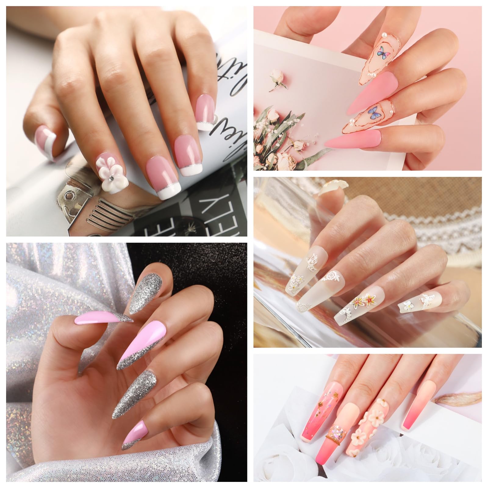 Acrylic Nail Kit for Beginners Professional Nails Kit with Drill and U V Light Glitter Powder Decorations Rhinstones DIY Gifts