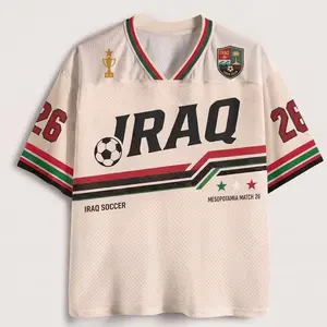 Iraq Team Matching Soccer Jerseys, Custom Name Number Football Shirts, Personalized Team Uniforms, Retro Iraq Fan Apparel