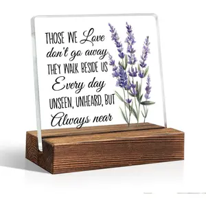 Those We Love Don't Go Away Acrylic Sign, Sympathy Bereavement Gifts for Loss of Loved One, Memorial Condolence Grieving Gifts for Mom Grandma Remembrance, Grief Present for Women