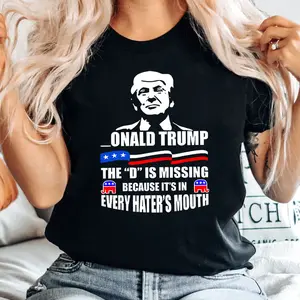 Trump The D Missing Shirt, Funny Political Tee, Trump Supporters Shirts, Unisex Tee, Trending Graphic Tee