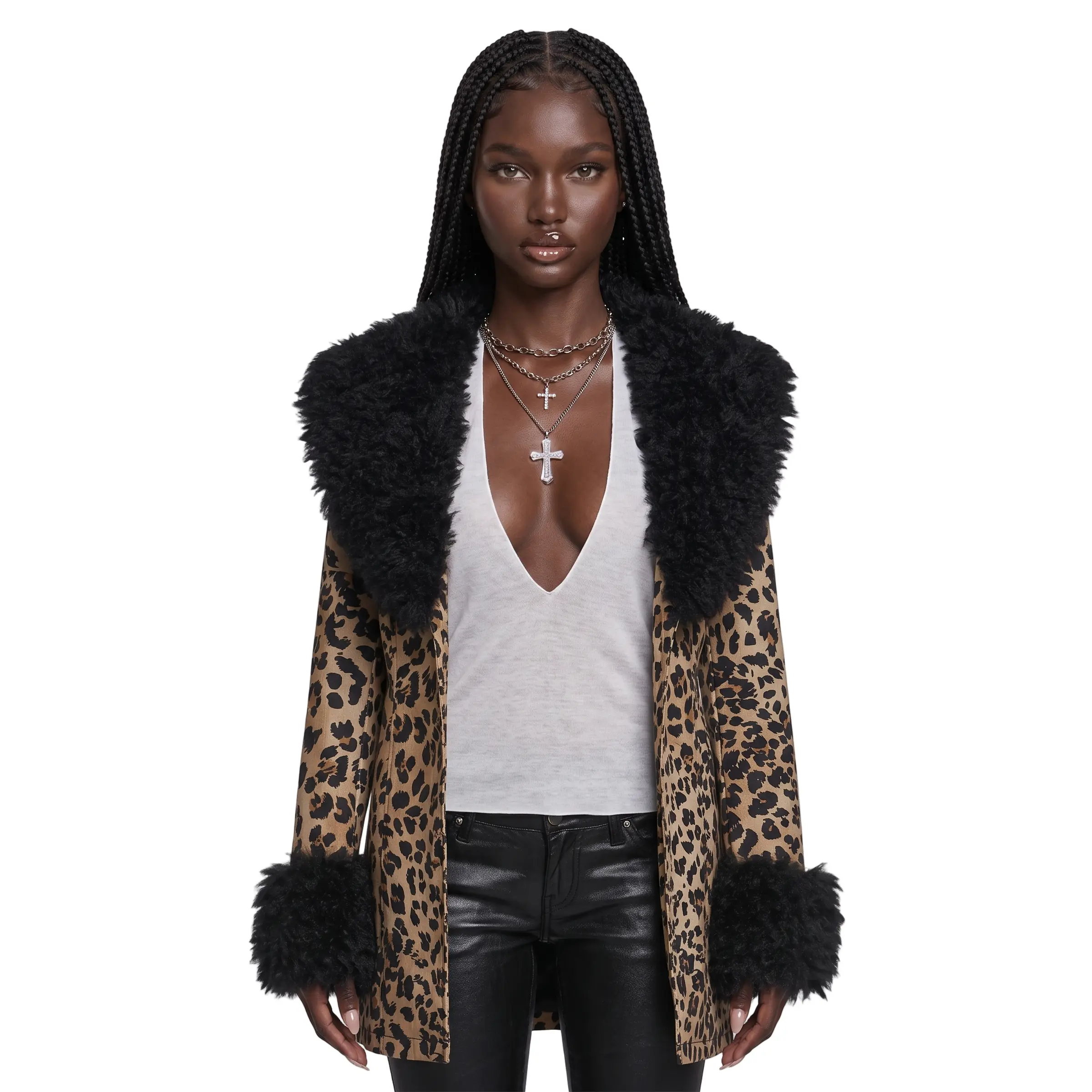 Champagne Showers Leopard Coat Champagne Showers Leopard Coat