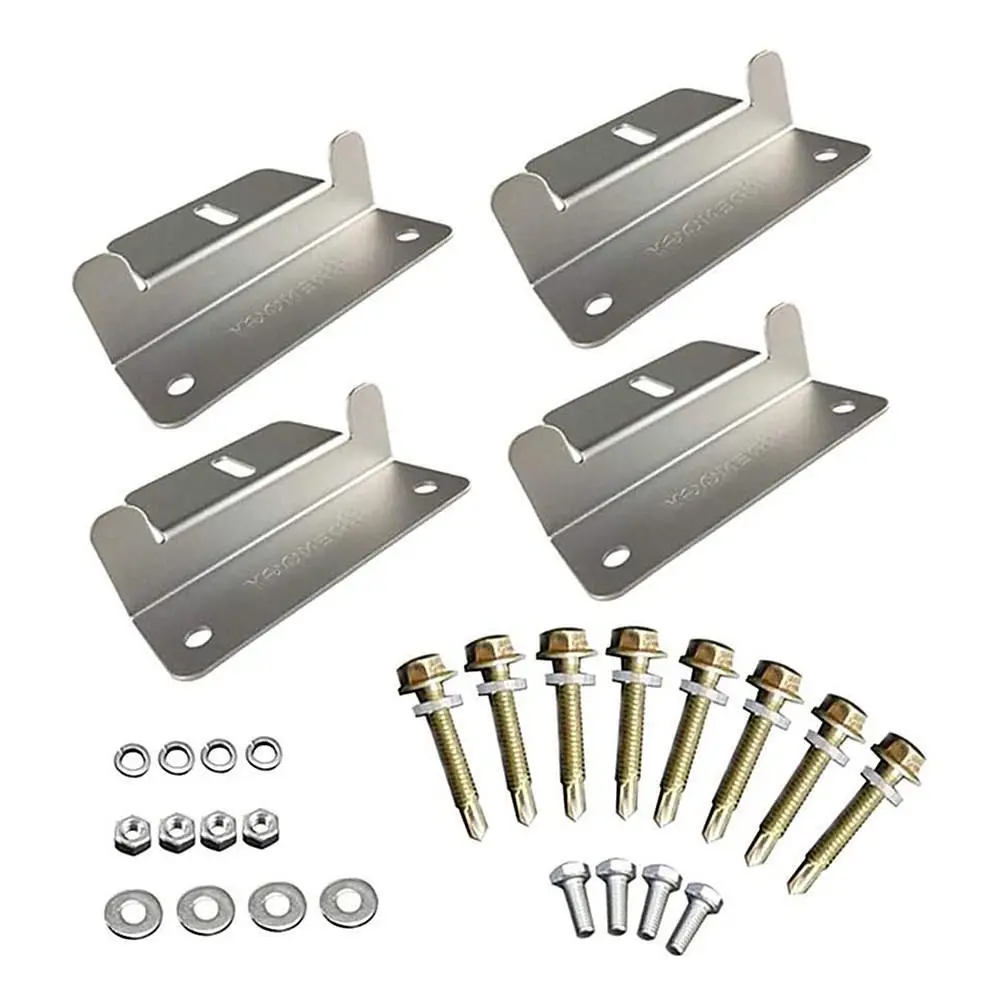 Heavy-Duty Solar Panel Mounting Z Brackets  – Lightweight Aluminum & Stainless Steel Hardware Kit for RV, Trailer, Boat & Off-Grid Roof Installation