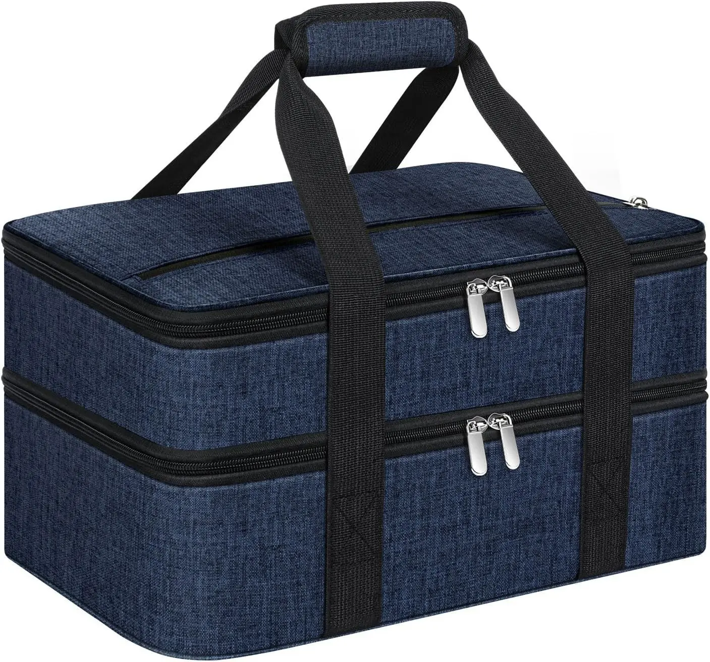 Double Insulated Casserole Carrier, Casserole Carrier for Hot or Cold Food | Casserole Dish Carrier, Lasagna Lunch Bag, Potluck Parties, Fits 9" x 13" Baking Dish, Navy Blue
