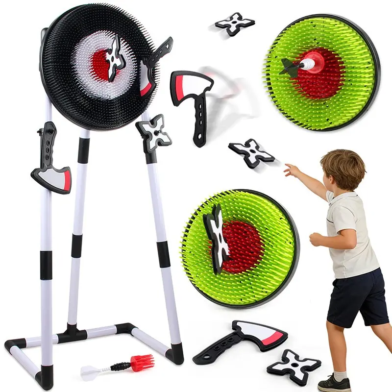 Throwing Target Set, Axe and Dart Game, Large Target Stand, Indoor Outdoor Leisure Sports, Suitable for Boys and Girls
