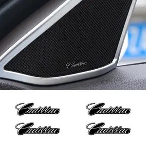4pcs Metal Car Audio Decoration Sticker, Car Stickers, Auto Badge Decal for Cadillac Escalade Dts Srx Xt5 Xts Ats Bls Ct4 Ct5 Ct6 Cts Slr Sls