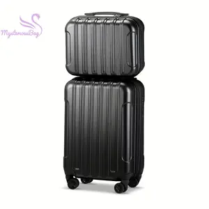 Bags&suitcases 2piece 20-inch Expandable With 14-inch Luggage ABS&PC Suitcase Trolley Case 14in 20in Silent Wheel Inner Iron Outer Aluminum Trolley