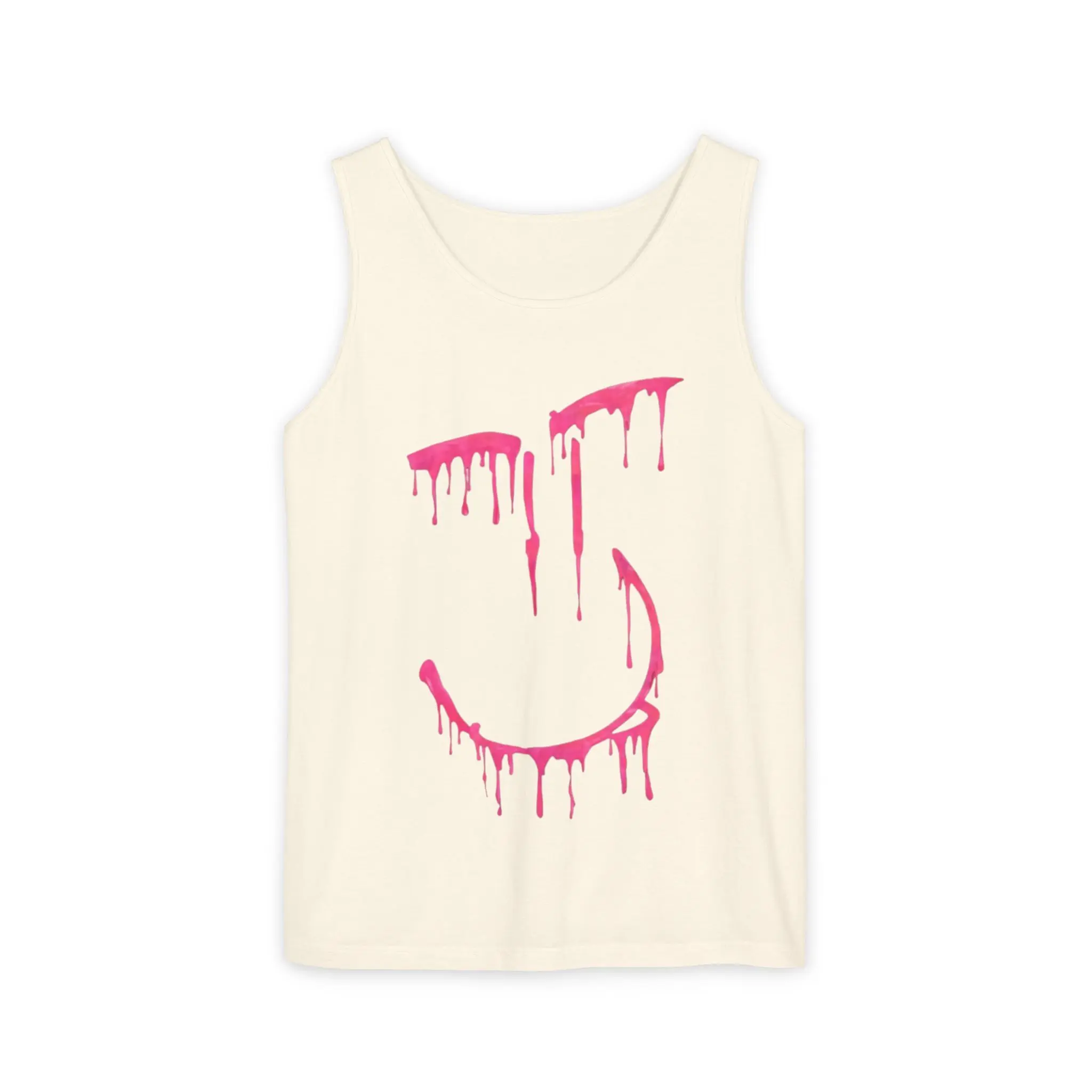 Dripping Pink Smeely Face Tank Top