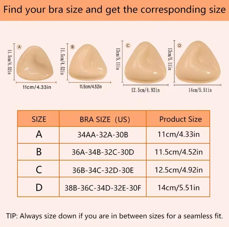 Snowy Sticky Push Up Inserts - Instant Boost Double-Sided Adhesive Bra Cup for Women - Womenswear,Clothing Push-Up Ultra Boost Inserts for Women,sticky push up pads,adhesive bra,double sided sticky lift pads, inserts，Bra Cup