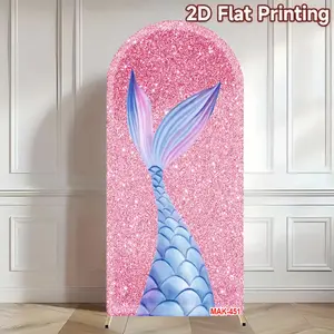 Mermaid Under The Sea Theme Birthday Party Arch Backdrop Cover Underwater World Background Kids Baby Shower Decor